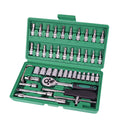 46-Piece Automotive Socket & Ratchet Tool Set