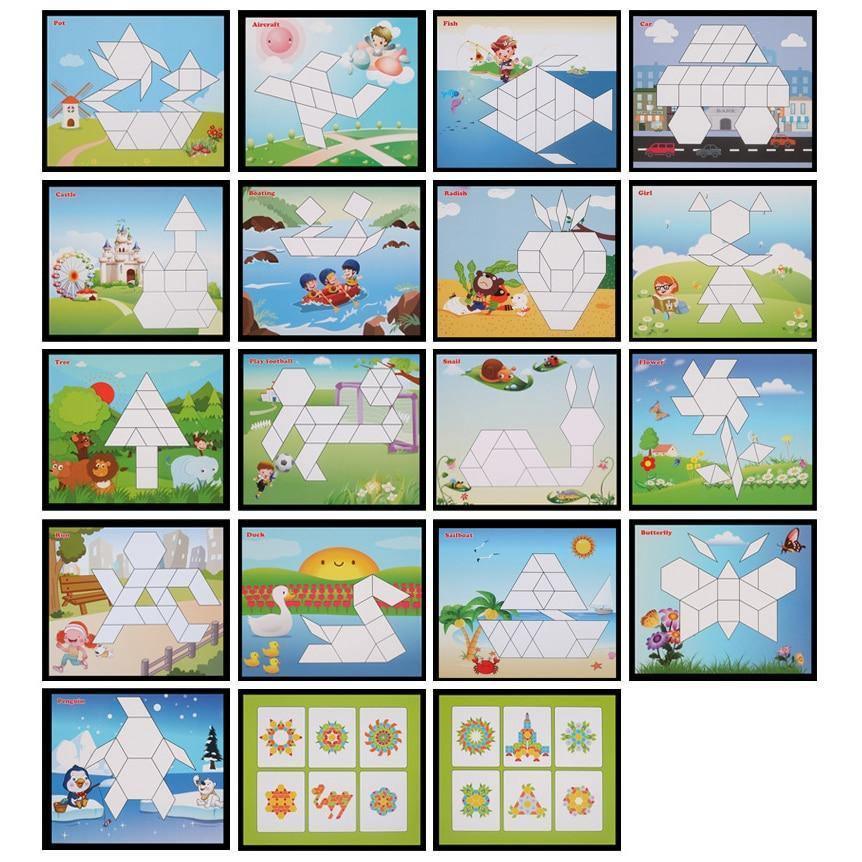 250-Piece Wooden Geometric Puzzle & Learning Set
