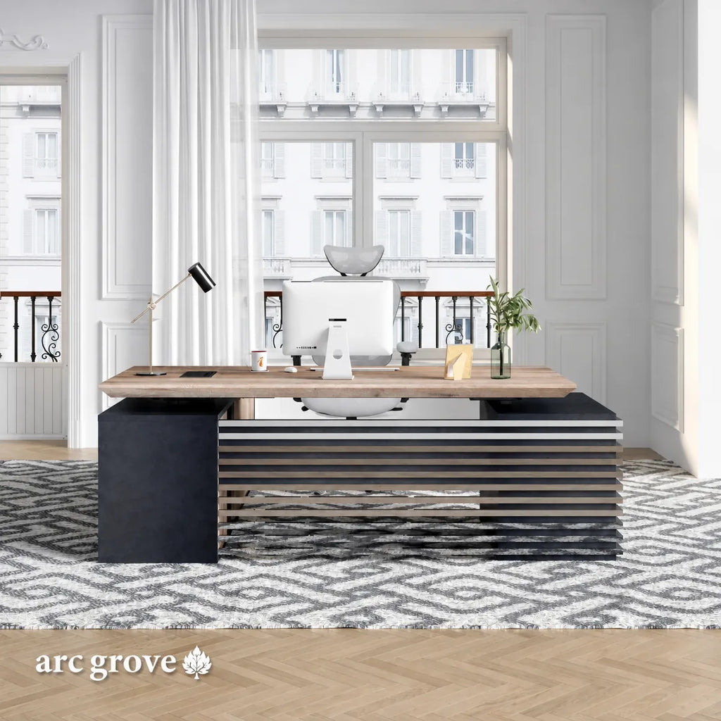 Anderson · L-Shaped Executive Standing Desk, Adjustable Height
