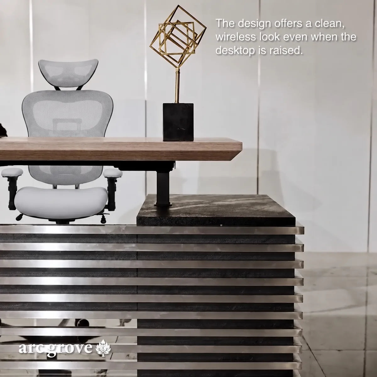 Anderson · L-Shaped Executive Standing Desk, Adjustable Height