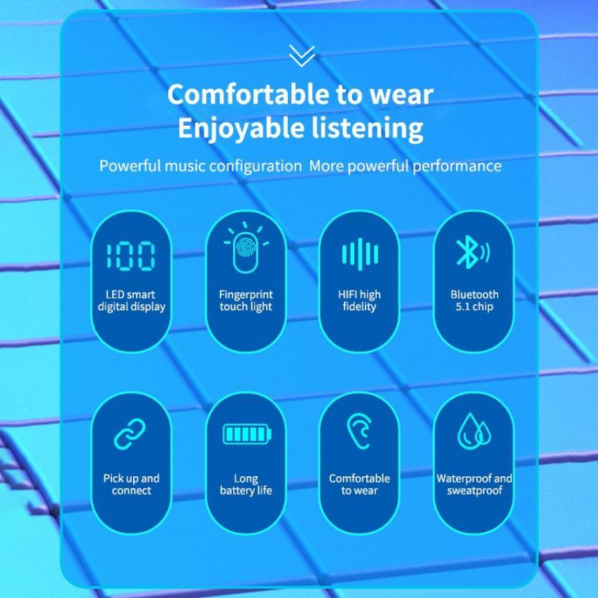 Wireless Bluetooth Earbuds with Microphone & Touch Controls